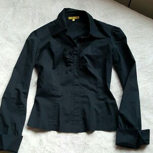 Catherine Malandrino black top w/lace inserts